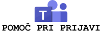 Pomoč pri prijavi v Microsoft Teams